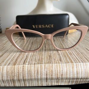 Versace Nude Eyeglasses- Cat eye shaped